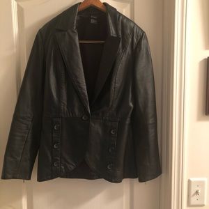 Black leather jacket by cami. Size 10